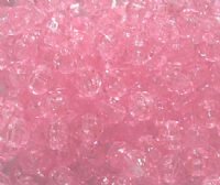 200 6mm Acrylic Faceted Pink